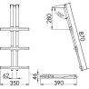Échelle de plongée télescopique inox 316 3 marches – plate-forme