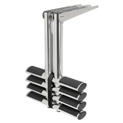 Échelle de plongée télescopique inox 316 4 marches – plate-forme