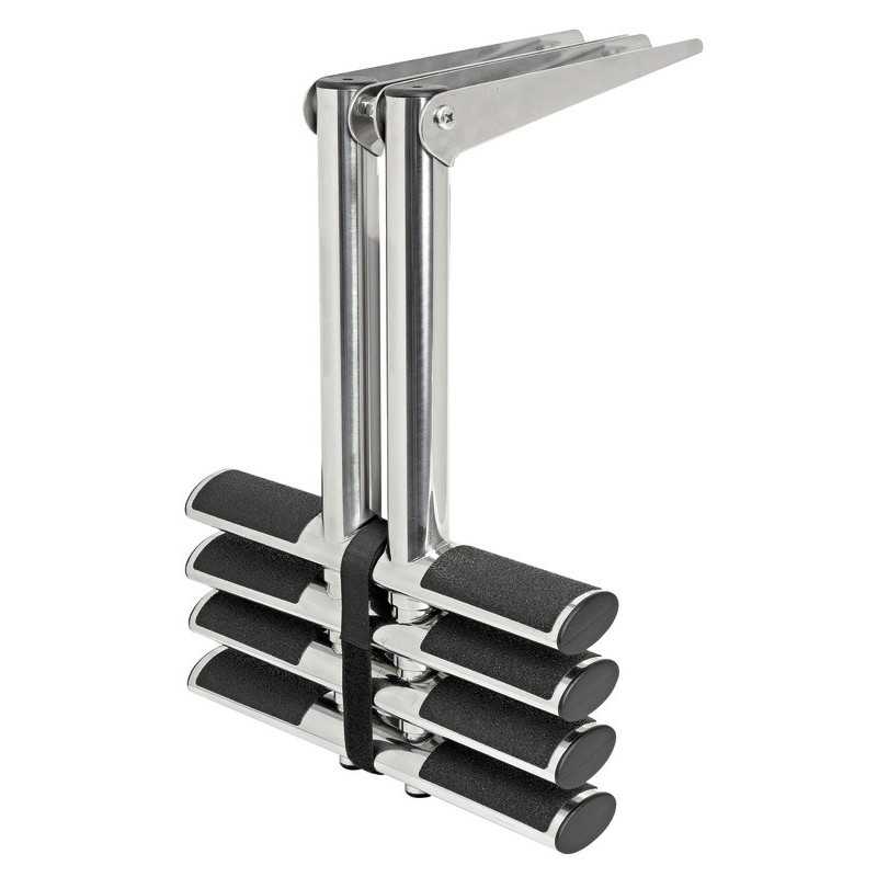 Échelle de plongée télescopique inox 316 4 marches – plate-forme