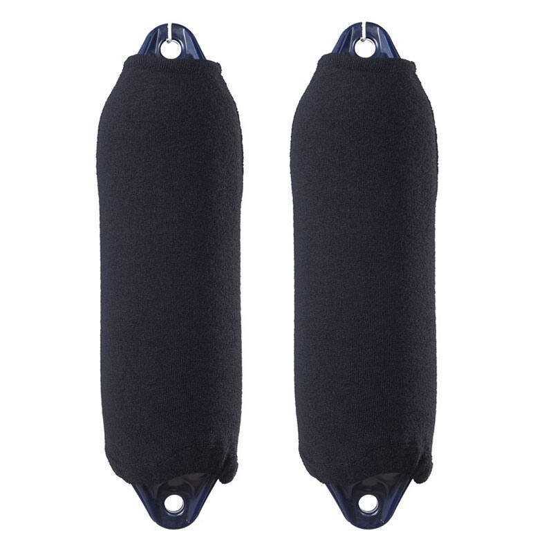 2 chaussettes pare-battage cylindrique F1 noires simple épaisseur 15x60 cm
