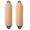 2 chaussettes pare-battage cylindrique F1 beige simple épaisseur 15x60 cm