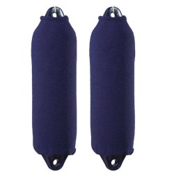 2 chaussettes pare-battage cylindrique F7 bleu marine simple épaisseur 38x102 cm