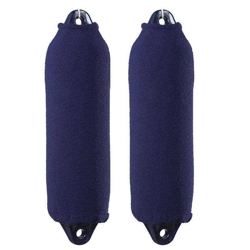 2 chaussettes pare-battage cylindrique F7 bleu marine simple épaisseur 38x102 cm