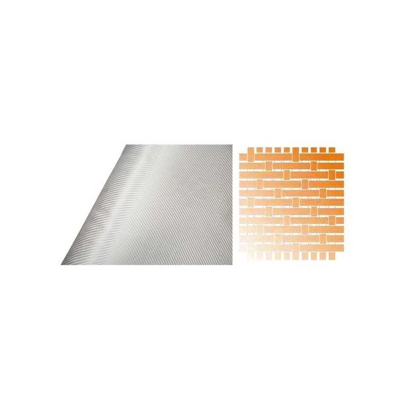 Tissu fibre de verre sergé 163 g/m² 1 x 3 m pour stratification