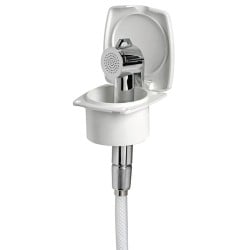 Douchette de pont New Edge boîtier blanc tuyau PVC 2,5 m