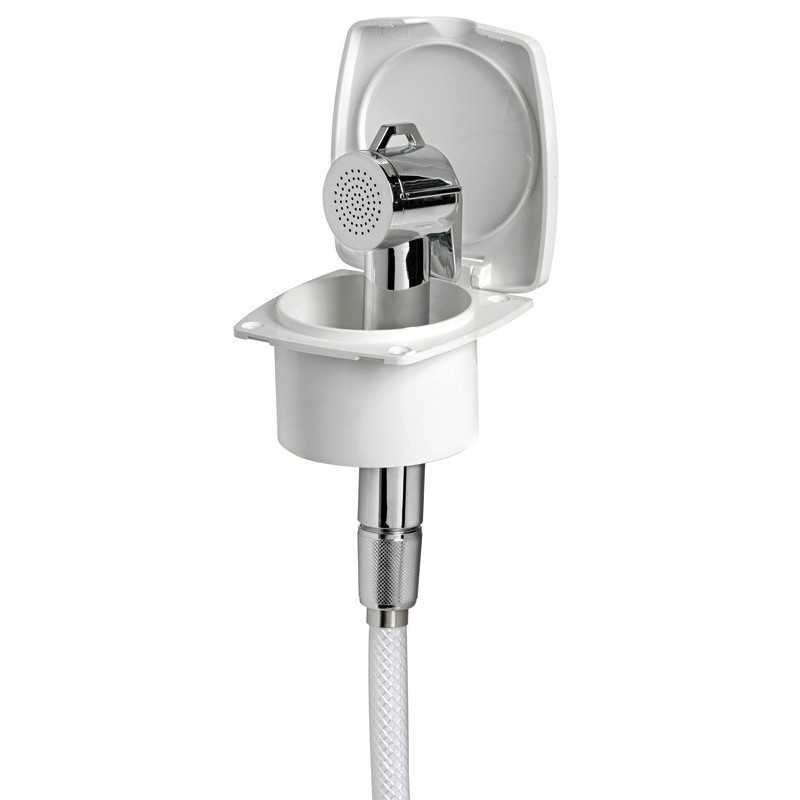 Douchette de pont New Edge boîtier blanc tuyau PVC 2,5 m