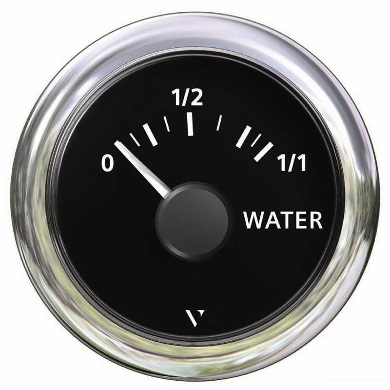 Indicateur niveau eau VDO ViewLine noir 10-180 ohm Ø52 mm 12/24 V