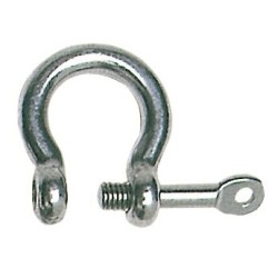 10 manilles lyre inox AISI 316 Ø8 mm à axe imperdable