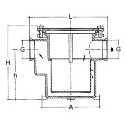 Filtre eau de mer 1" Débit 5700 l/h Corps bronze nickelé couvercle transparent