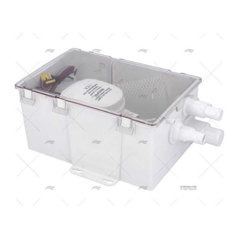 Réservoir collecteur eaux grises 9L 12V avec pompe entrées multiples pour douche bateau