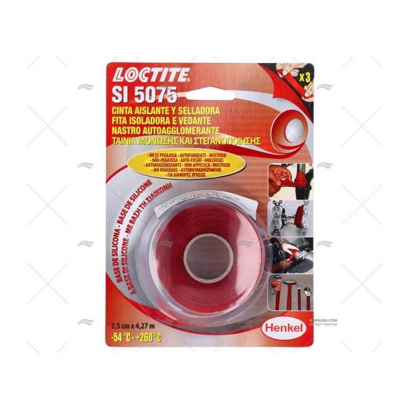 Ruban silicone autofusionnant LOCTITE SI 5075 rouge étanchéité isolation -54 à +260°C