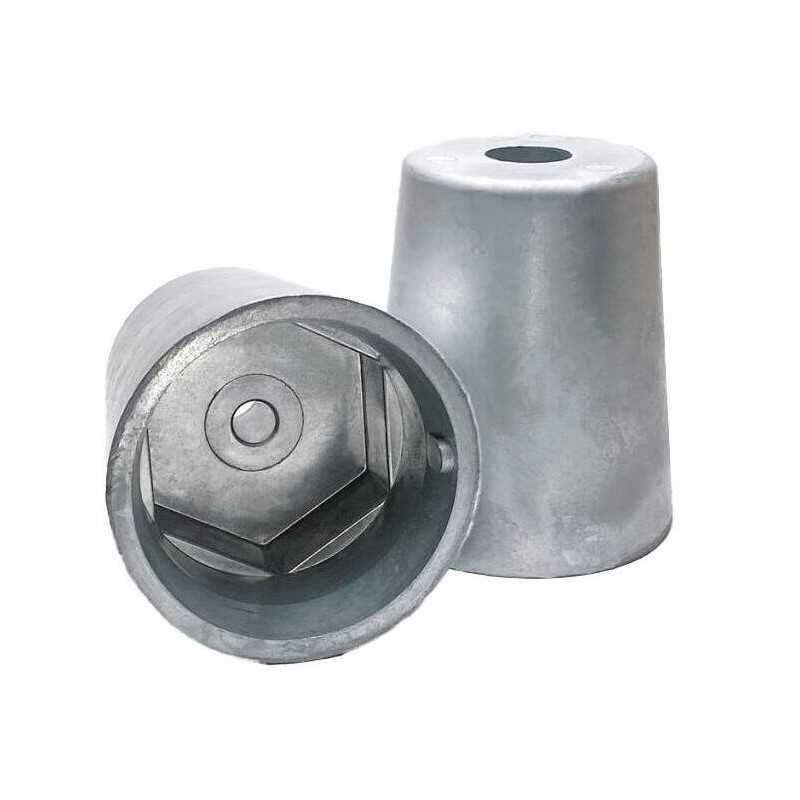 Anode zinc hexagonale embout d'arbre Ø45 mm Ø extérieur 61 mm