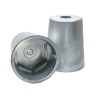 Anode zinc hexagonale embout d'arbre Ø45 mm Ø extérieur 61 mm