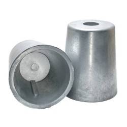 Anode zinc conique embout d'arbre Ø30 mm Ø extérieur 42 mm