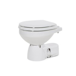 WC électrique Jabsco Quiet Flush E2 Compact 12V avec pompe de rinçage