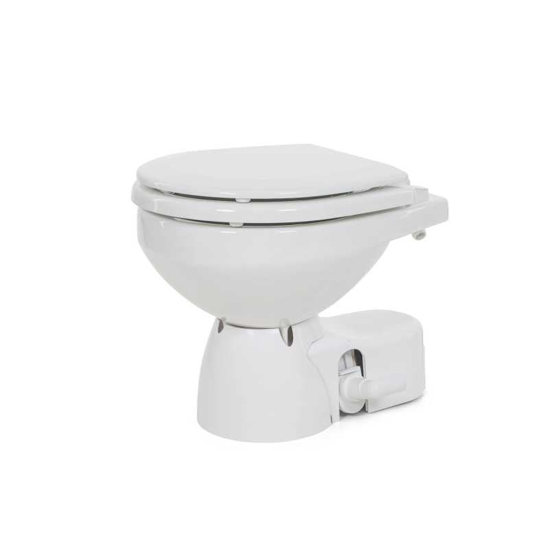 WC électrique Jabsco Quiet Flush E2 Compact 12V avec pompe de rinçage