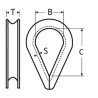 Cosse cœur inox A4 diamètre 3 mm