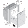 Réfrigérateur à tiroir inox DW51i OCX2 51 L avec freezer 12/24 V