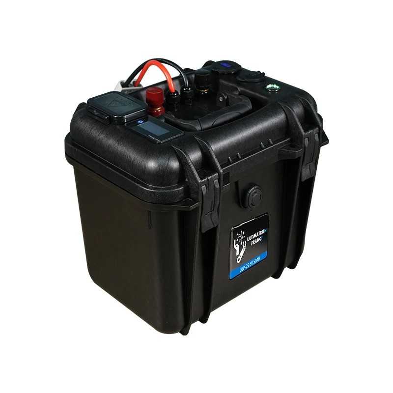 Batterie valise lithium LiFePO4 étanche IP65 25,6V 50Ah 1280Wh Bluetooth