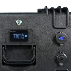 Batterie valise lithium LiFePO4 étanche IP65 25,6V 100Ah 2560Wh Bluetooth