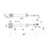 Vérin hydraulique L&S VHM 40 T C254 simple tige pour ensemble linéaire