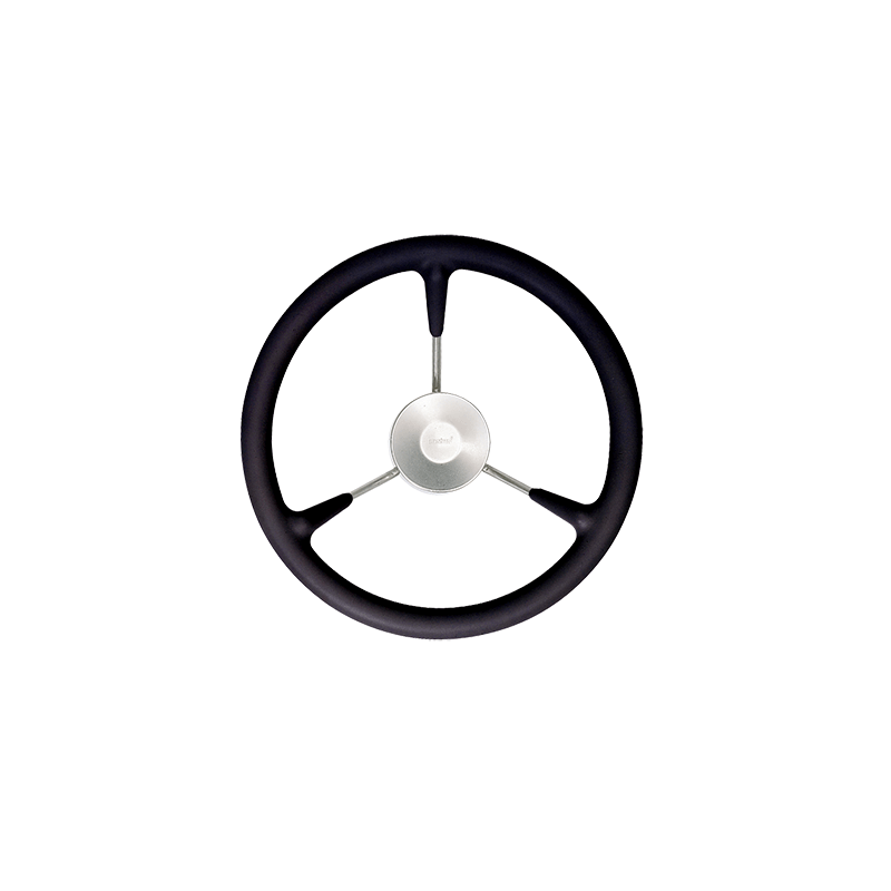 Volant noir diamètre 380 mm revêtu de mousse polyuréthane