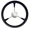 Volant noir diamètre 380 mm revêtu de mousse polyuréthane