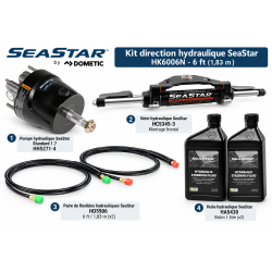 Kit direction hydraulique SeaStar 6 ft 1,83 m avec vérin HC5345-3
