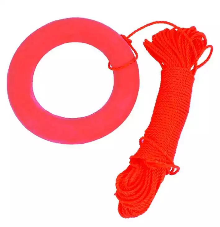 Ligne de jet 30 mètres avec anneau flottant accessoire radeau de survie