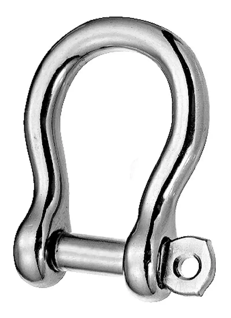 2 Manilles lyres inox diamètre 4mm hauteur intérieure 15mm en blister