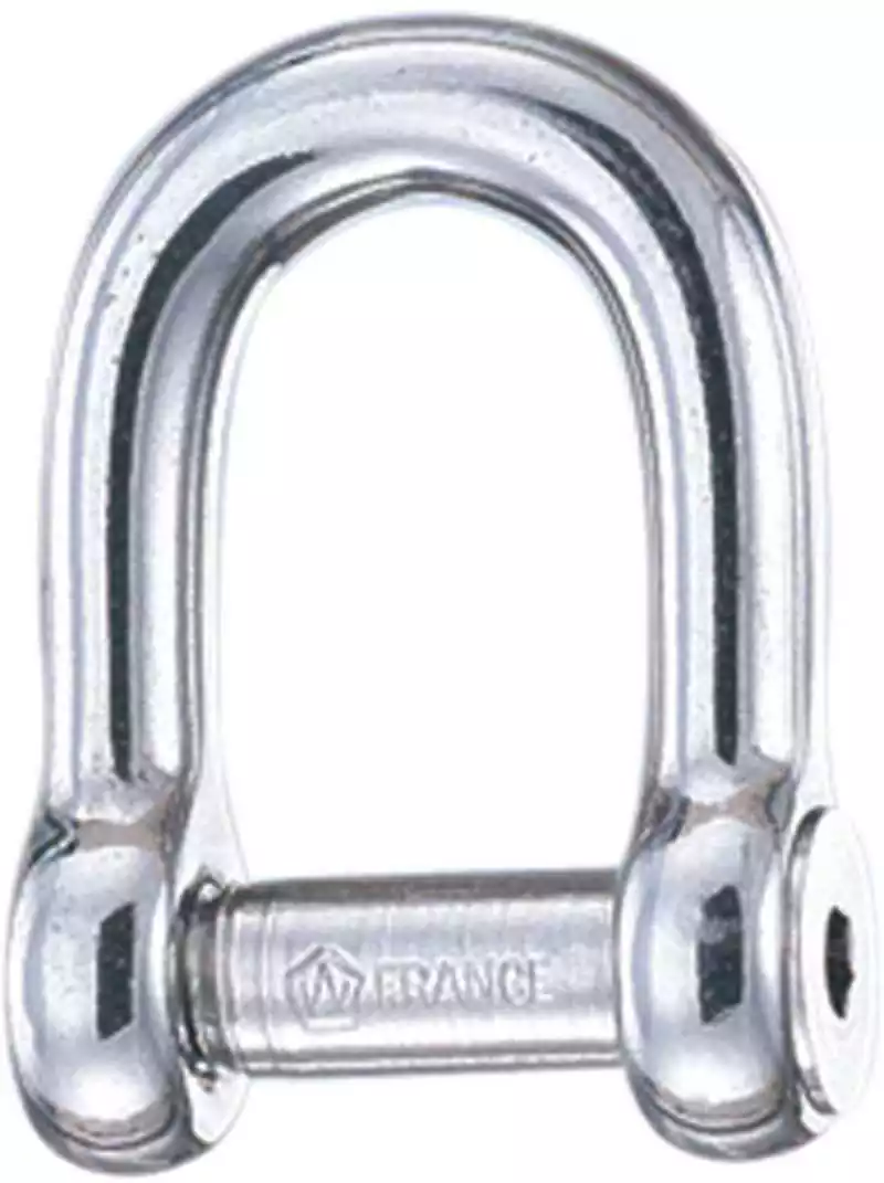 Manille à axe 6 pans creux droite diamètre 6mm hauteur intérieure 19mm charge 600Kg