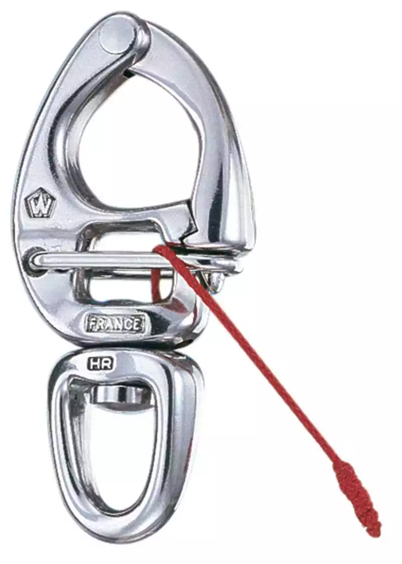 Mousqueton ouverture rapide diamètre 14mm oeil 11mm Longueur 70mm charge 880Kg