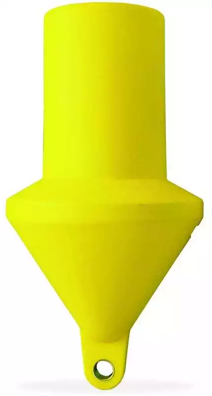 Bouée cylindrique Jaune diamètre 400mm oeil 34 mm