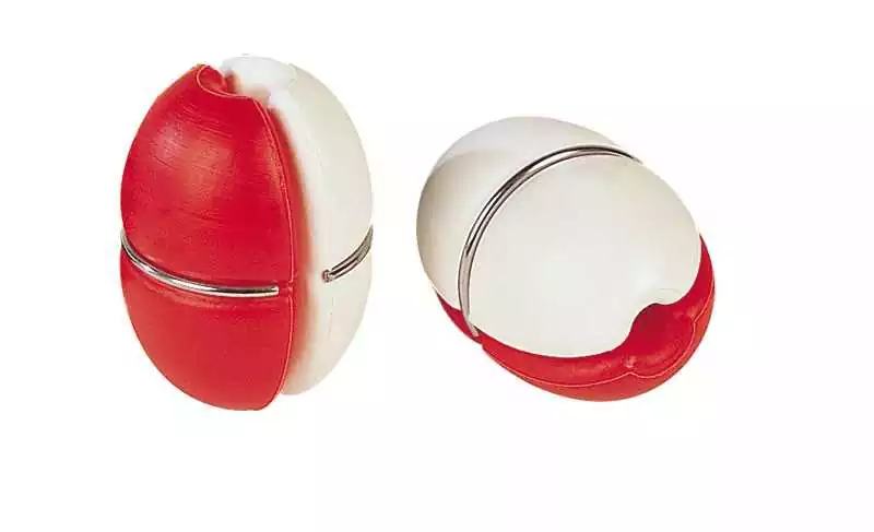 Flotteur Blanc/Rouge adaptable 60 x 120 mm pour cordage de 6 à 10 mm