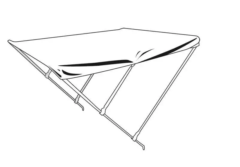 Bimini aluminium Largeur 1,60-1,80m Hauteur 1,10m Longueur 1,80m