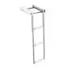 Échelle inox 4 marches télescopique coulissante sur ou sous la plate-forme ouvert 1160 mm