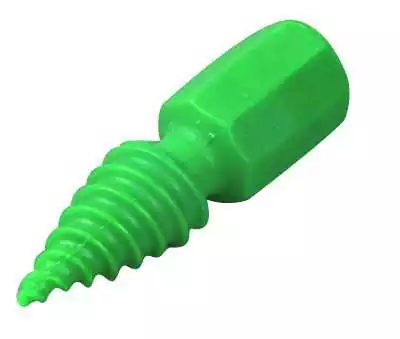Pinoche hélicoïdale en nylon vert H 145 mm x diamètre 35 mm Longueur vis 65 mm Pinoche hélicoïdale en nylon vert H 145 mm x diamètre 35 mm Longueur vis 65 mm
