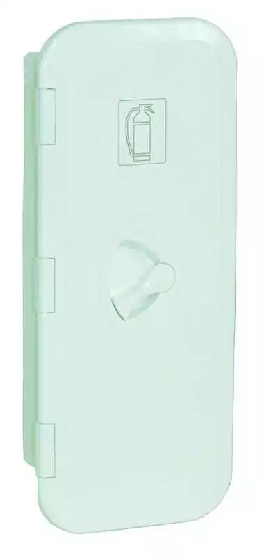 Coffre en ABS blanc extincteur 2 Kg avec serrure dimensions 485 x 220 x 140 mm