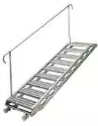 Passerelle escalier aluminium : pente douce, stabilité & sécurité